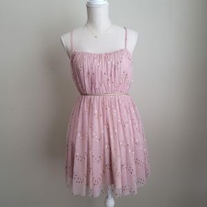 Beatiful Pink Tulle Dress with Champage Sparkles